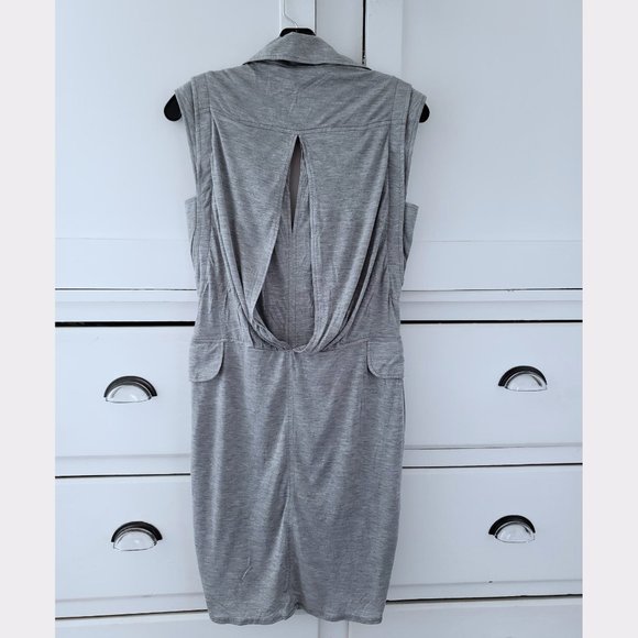 BCBGMaxAzria Runway Grey Shirt Dress (XS) - Picture 1 of 5